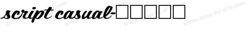 script casual字体转换